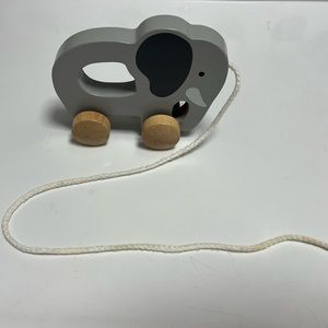 Wooden Elephant decor or pull toy